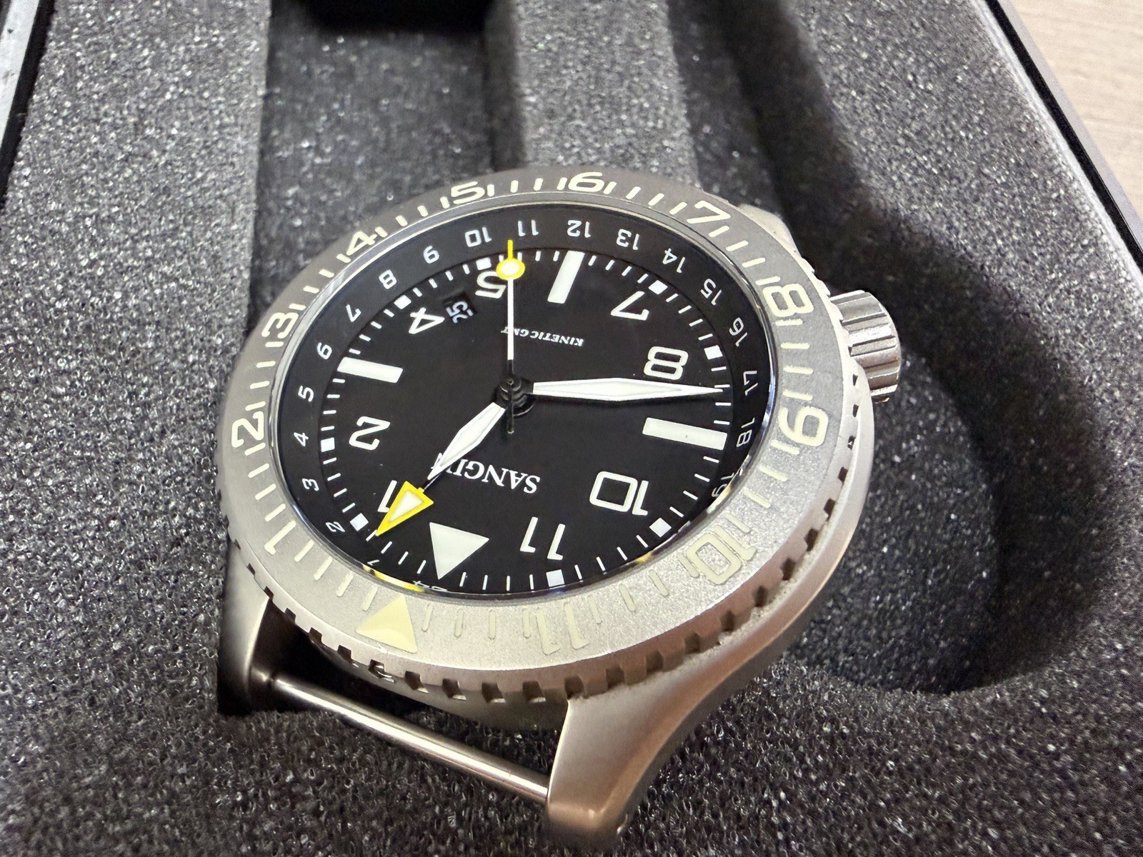 Sangin Instruments Kinetic II Pilot GMT Watch NATO Strap