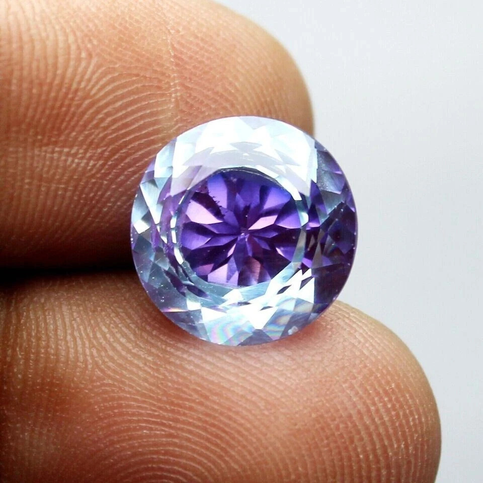 AAA 10.40 CT+ Natural Pitambari Sapphire Bi-Color Round Certified Loose Gemstone
