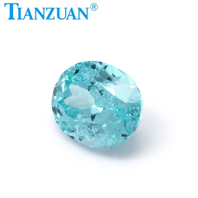 Synthetic YAG Oval Shape Blue Color with inclusions loose Gemstones