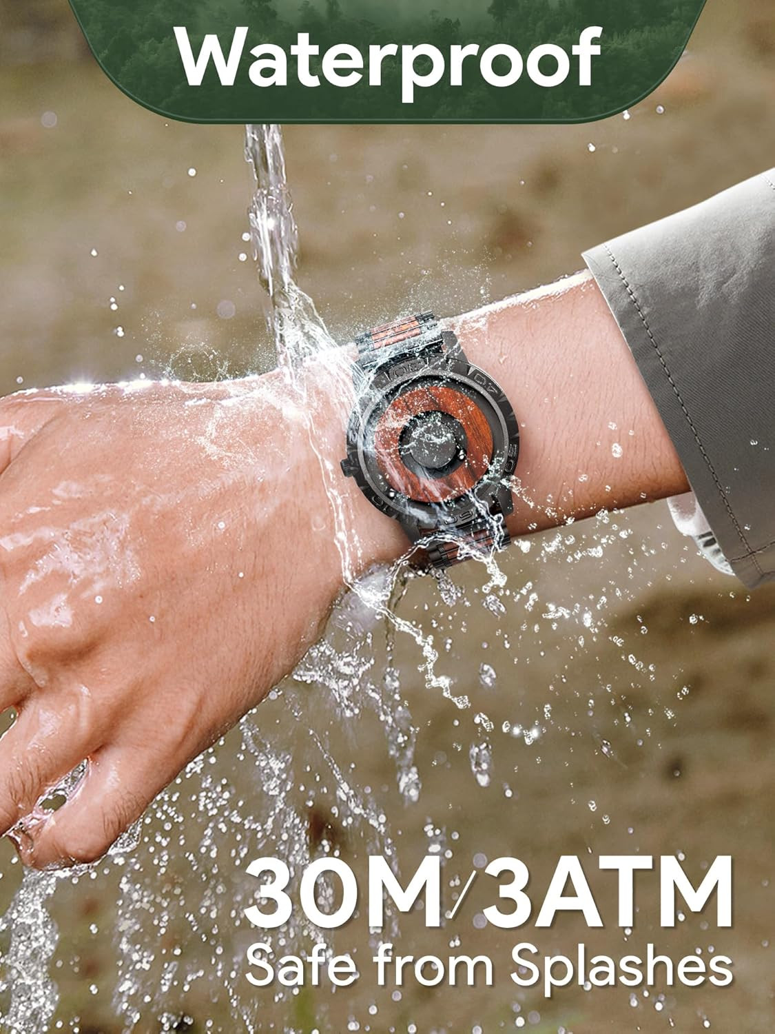Men’s Magnetic Quartz Watch, 40mm, Waterproof, Unique Design, 20mm Bracelet