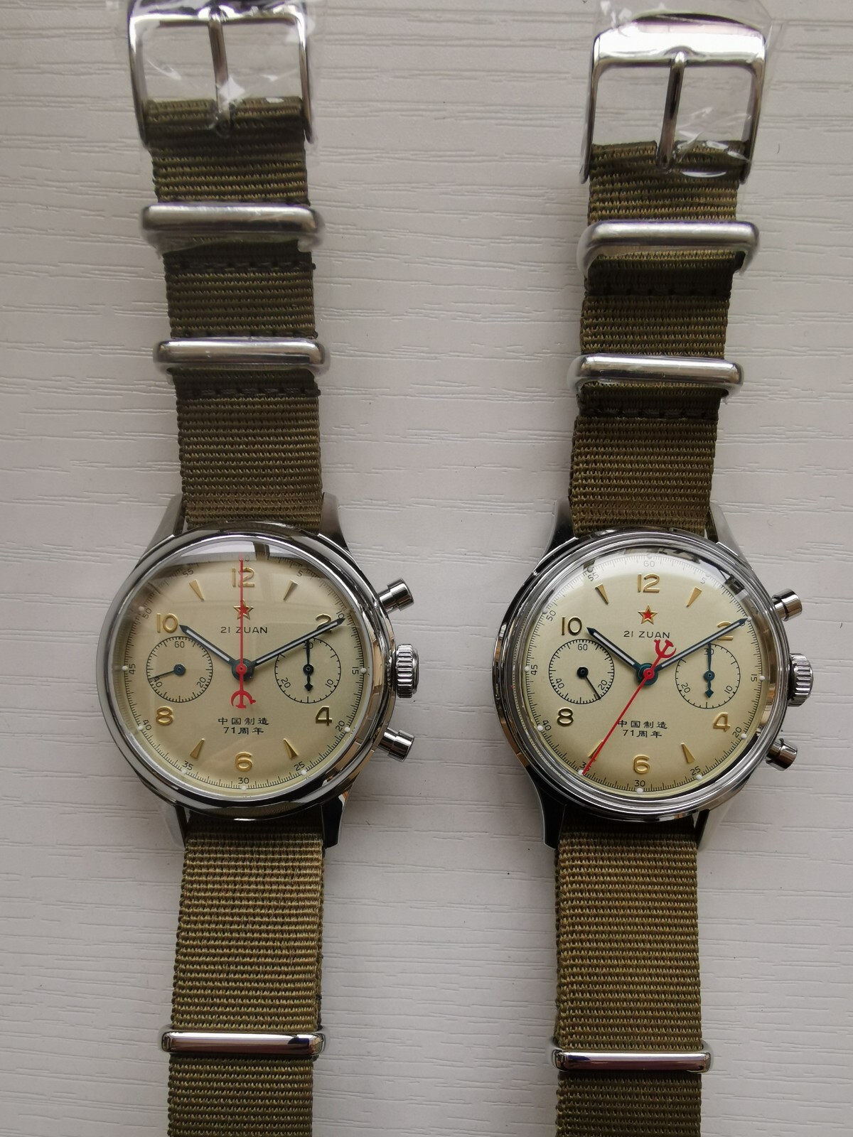 1963 RED STAR 71st Anniversary SEAGULL ST1901 Chronograph Hand Winding Watch C3