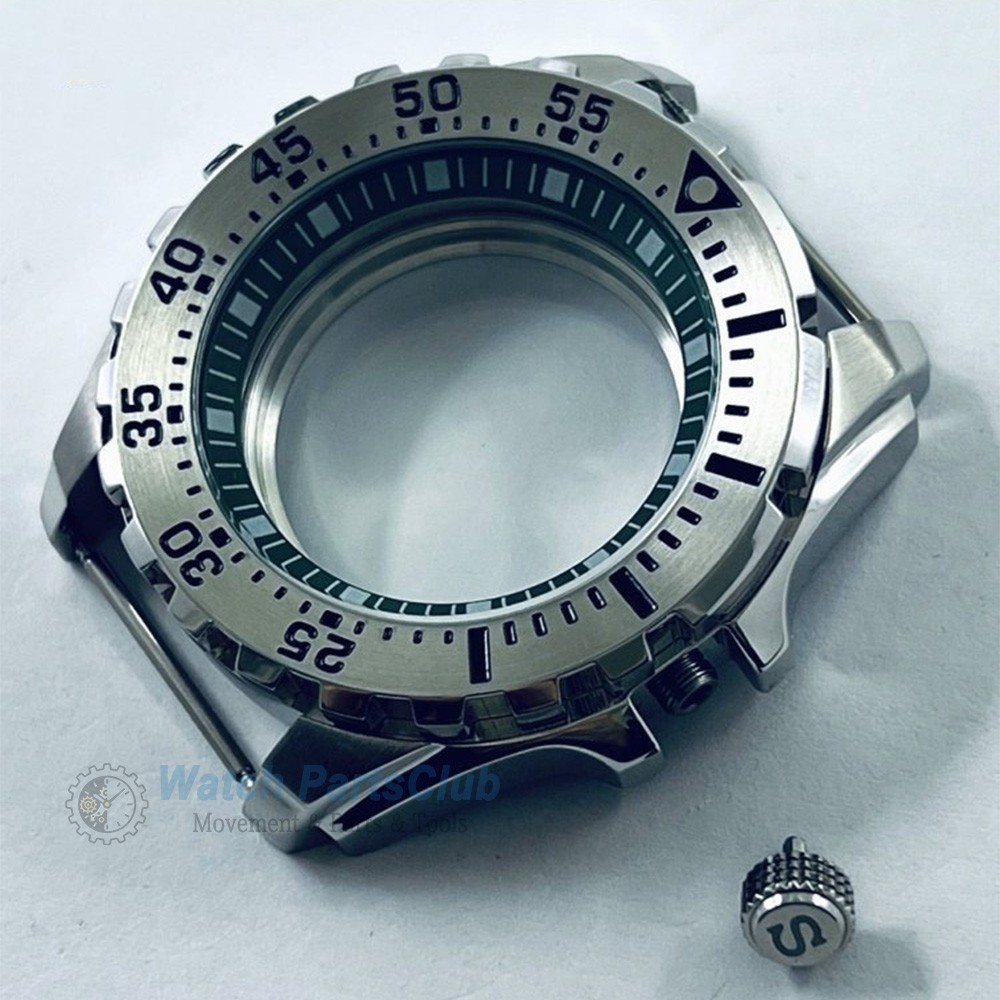 44mm Stainless Steel Watch Case 3 Colors Fit NH34 NH35 NH36 NH38 NH70 Movement