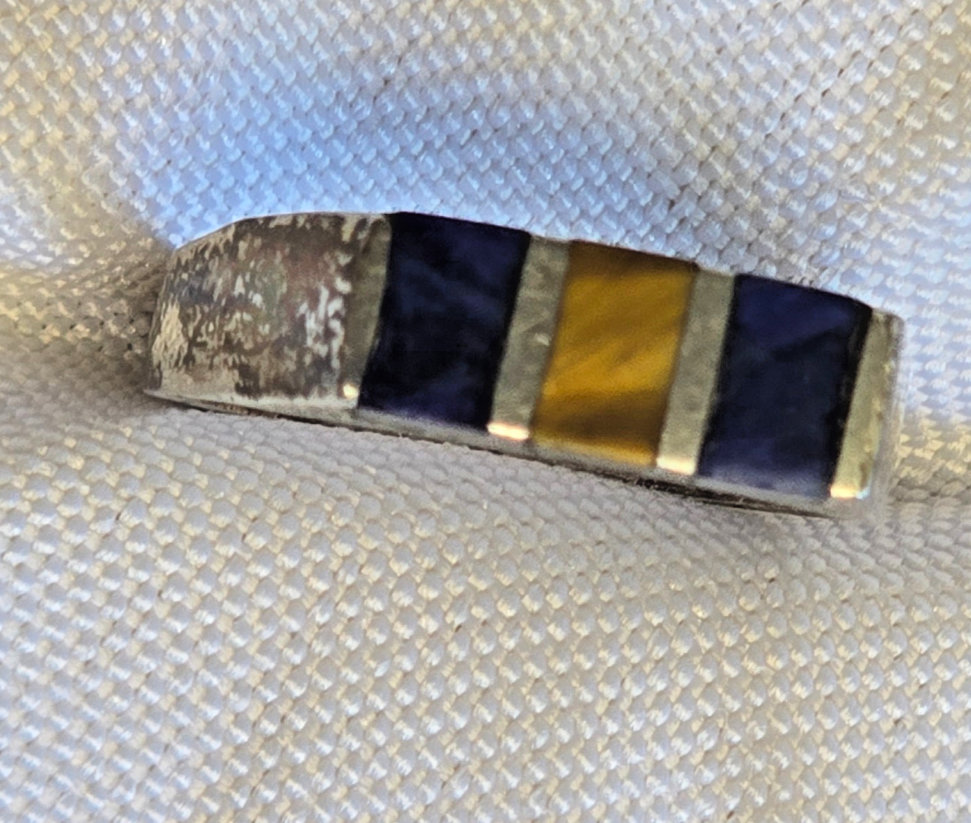 Sterling Silver Ring 3.29g Fine Jewelry Size 8.25 Band Multicolor Stones *READ*