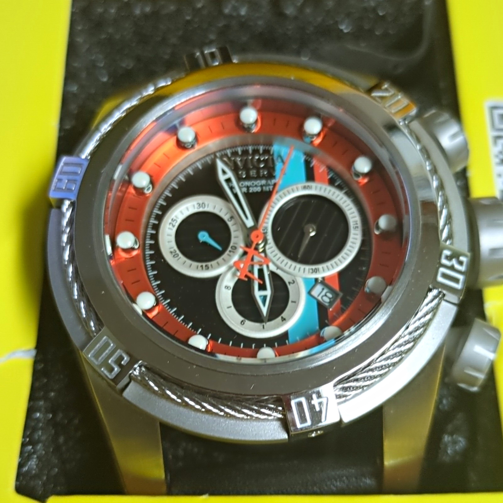 Invicta Bolt Men’s Quartz Chronograph w/Box CEO Signed Lot 863
