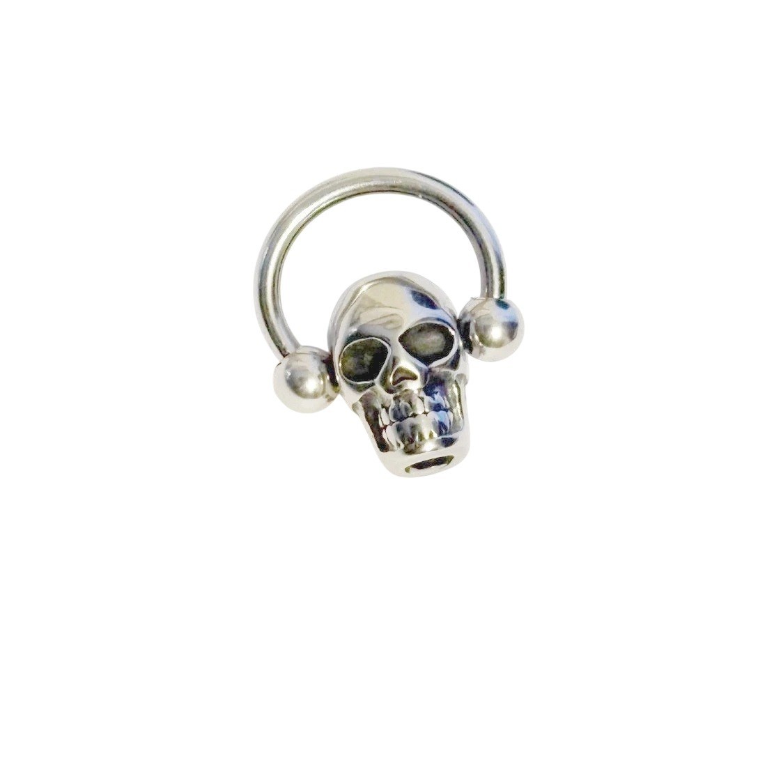 STERILIZED Steel SKULL 14g 10mm Diameter Surgical Steel Horseshoe.