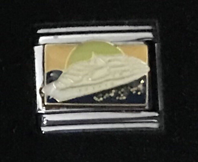 Cruise Ship Enamel WHOLESALE ITALIAN CHARM Link 9MM K2022BG11
