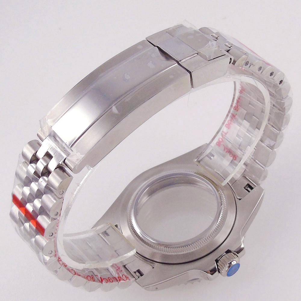 200M Diver Watch Case 40mm Sapphire Fit NH35 NH34 GMT PT5000 Steel Slide Buckle