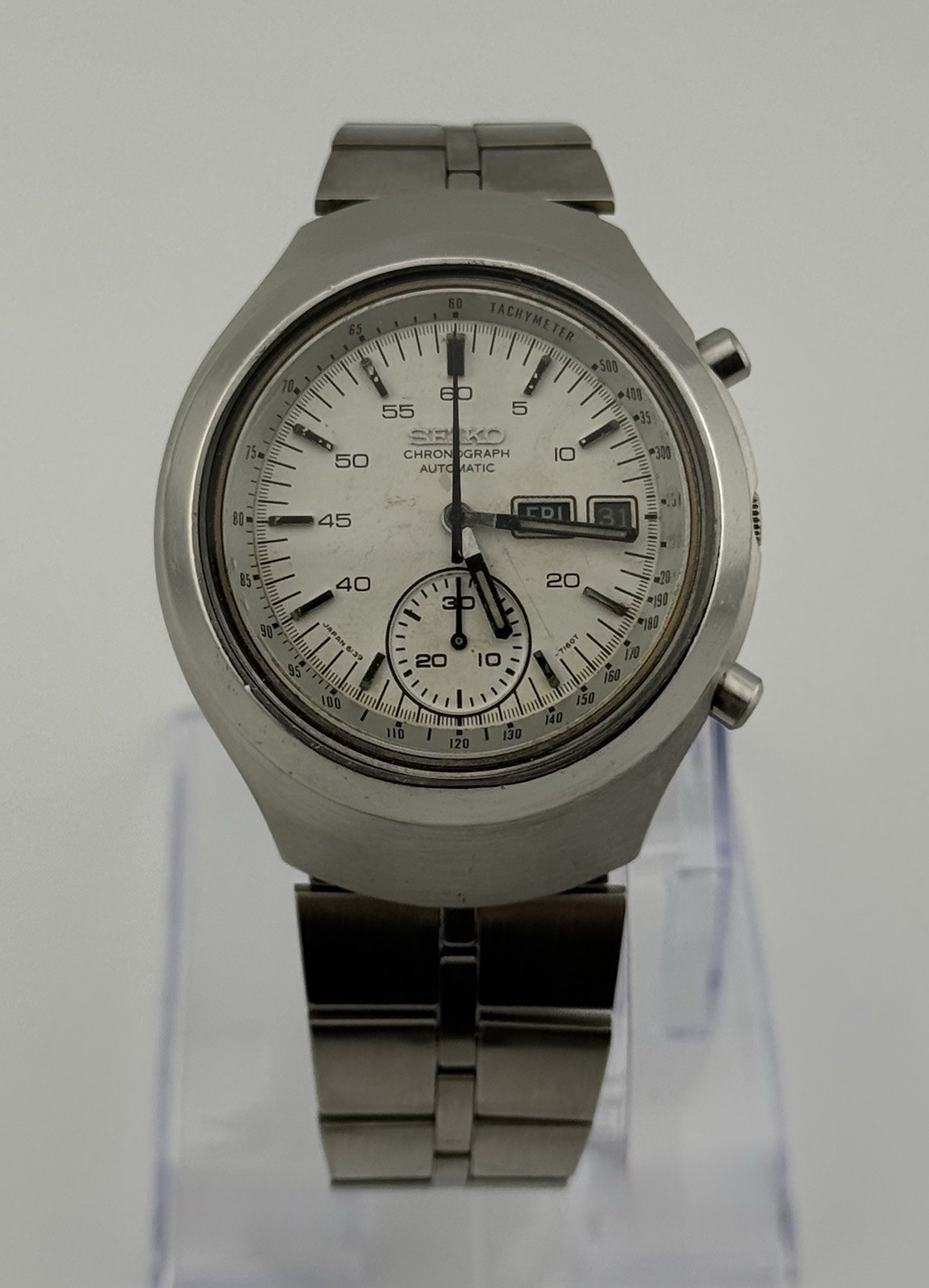 SEIKO 6139-7100 Helmet Watch•Automatic Chronograph•All Functions work properly•