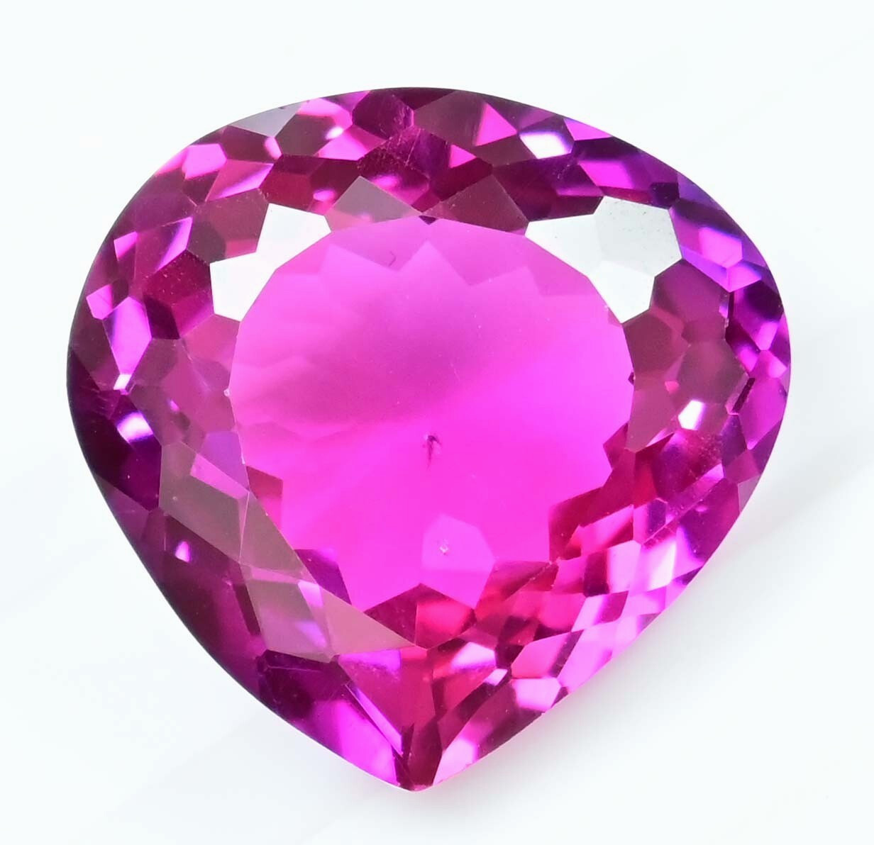 Flawless Natural Raspberry Pink Rhodolite 24.15 Ct Pear Certified Gemstone