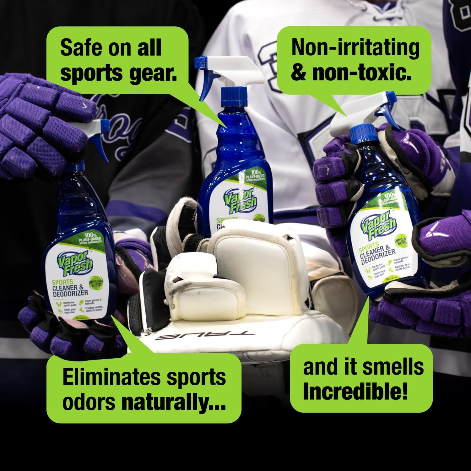 Vapor Fresh Sports Cleaner and Deodorizer – For Boxing Gloves, Sports Pads, Helm