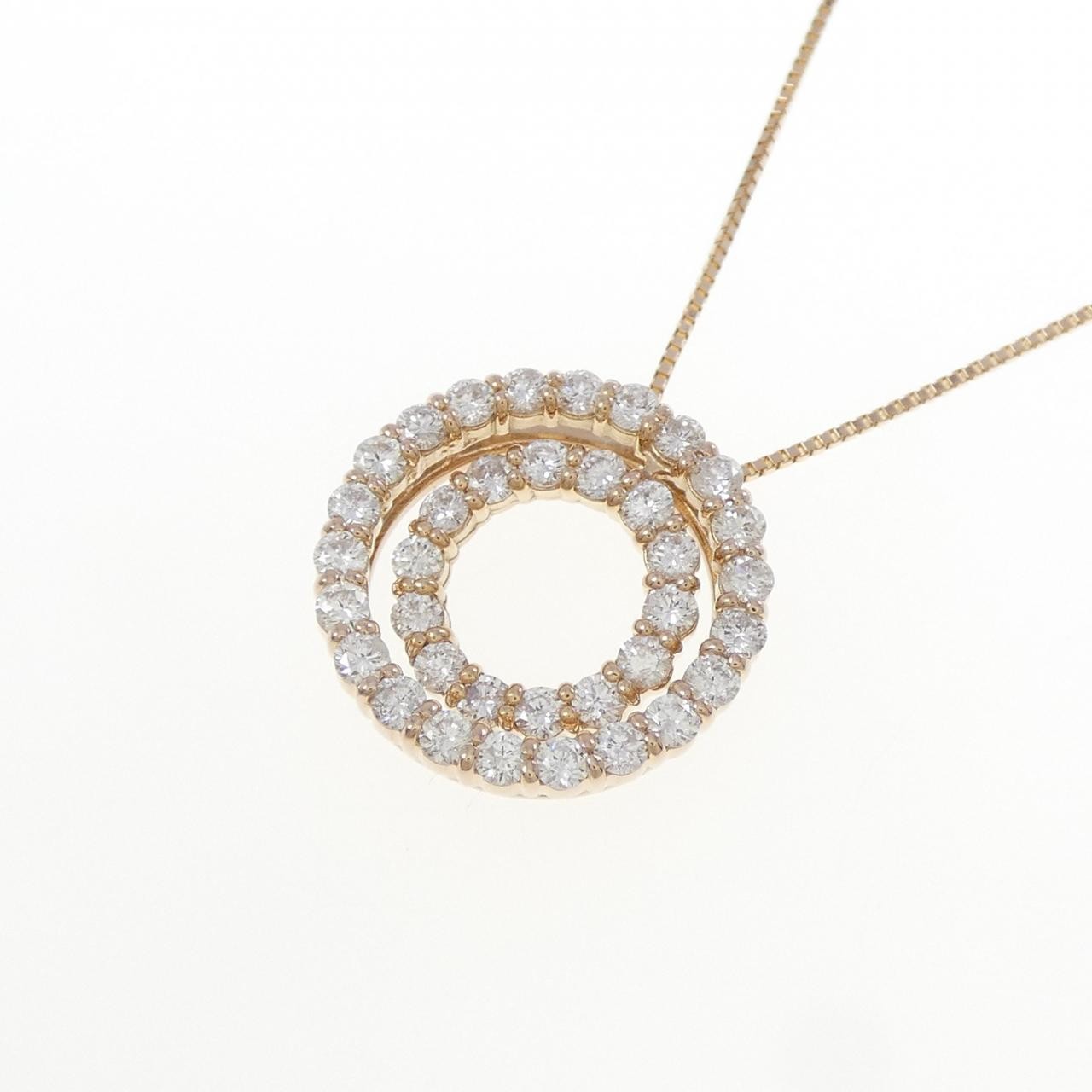 Authentic K18PG Diamond Necklace 1.00CT #270-004-157-8831