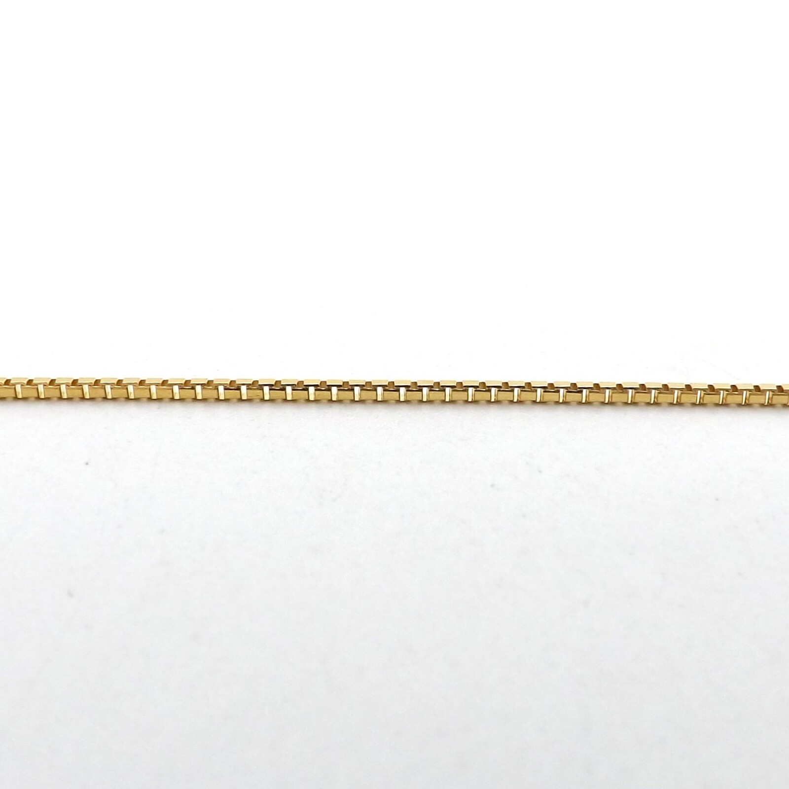 14k Gold Venetian Box Link Pendant Chain Necklace Long 30in Slip On Italy