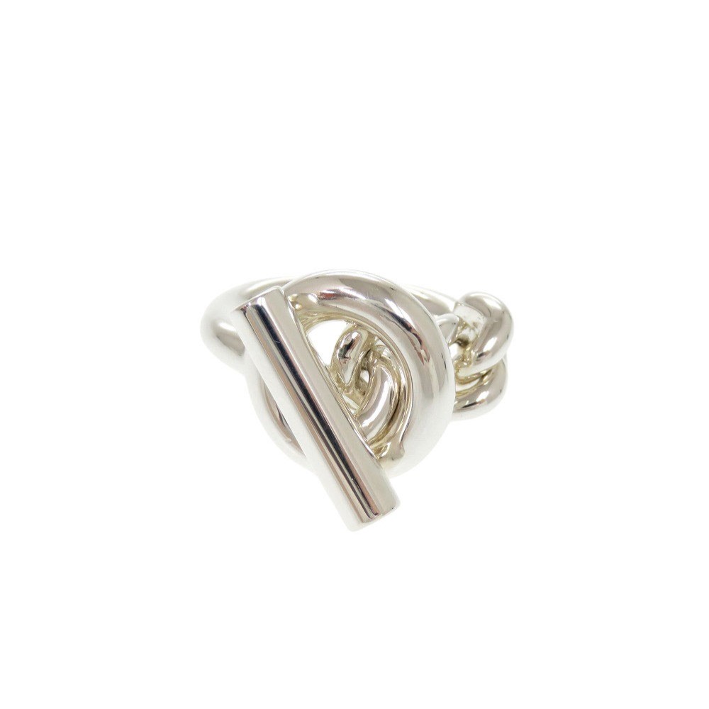 AUTHENTIC HERMES Croisette Ring Silver Silver925 #13(JP Size)