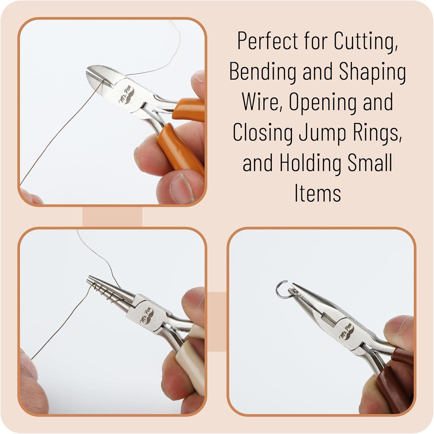 Mini Jewelry Making Pliers Set – Ergonomic, 3-Piece Autumn Essential Tools