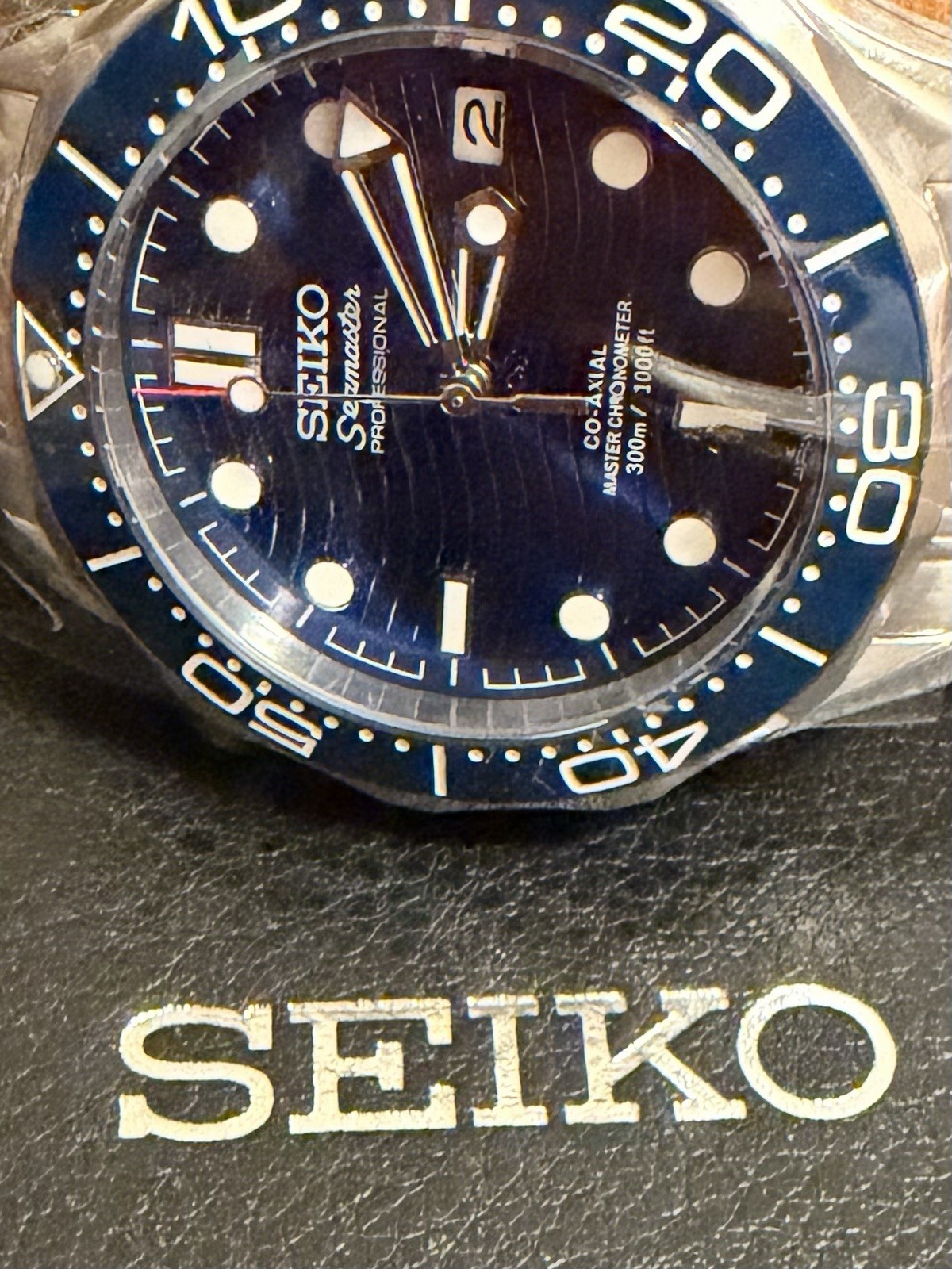 Seiko Mod Seamaster Professional Auto 42mm Blue Wave Dial Date with Box