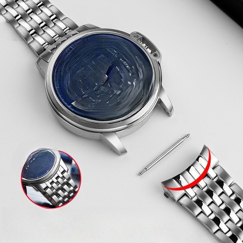 Rossini Medal Series Stainless Steel Watch Strap 21mm Mens Solid Metal Bracelet
