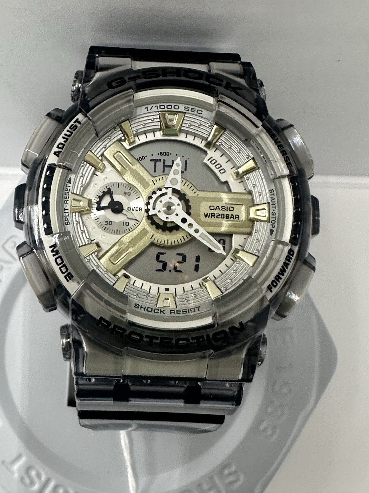 Casio G-Shock GMA-S110GS-8A Transparent Gray Resin Band Men’s Watch