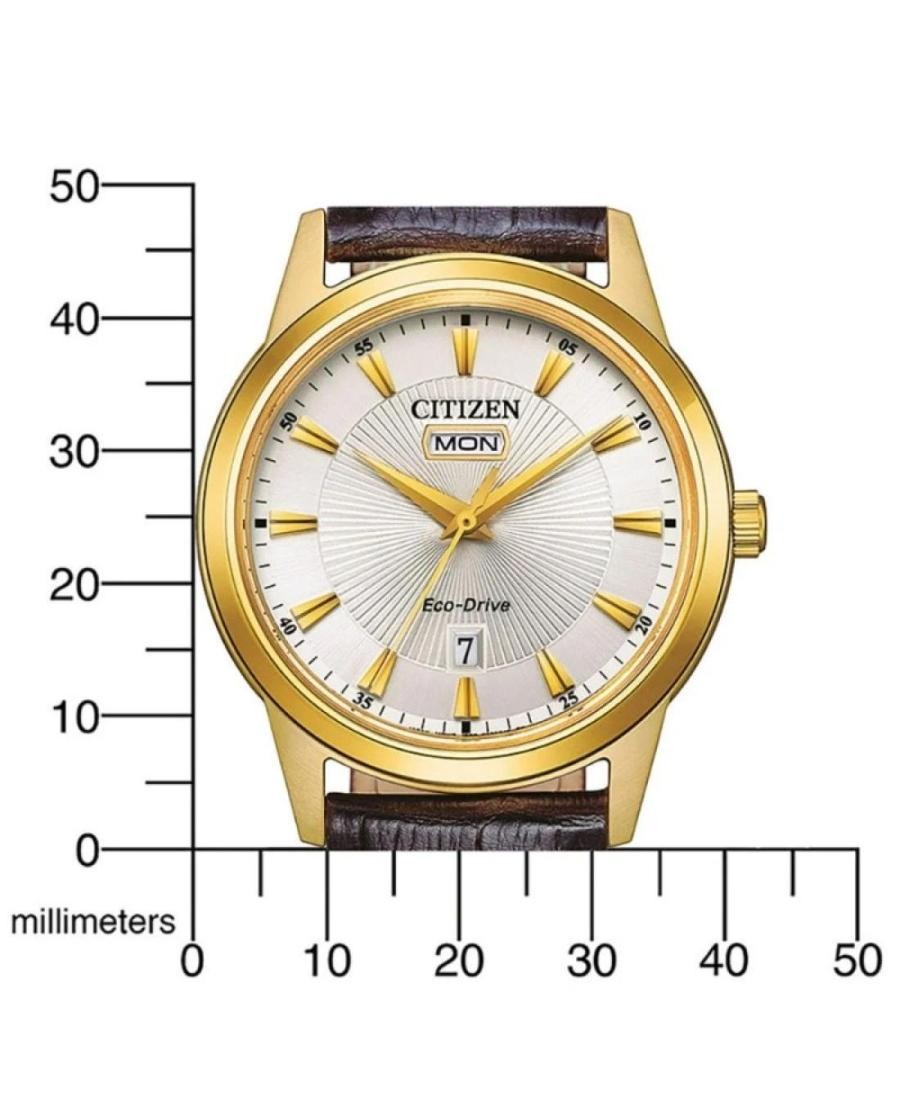 CITIZEN Men Analog Eco-Drive Casual Watch Classic Dress Silver Dial Waterproof R