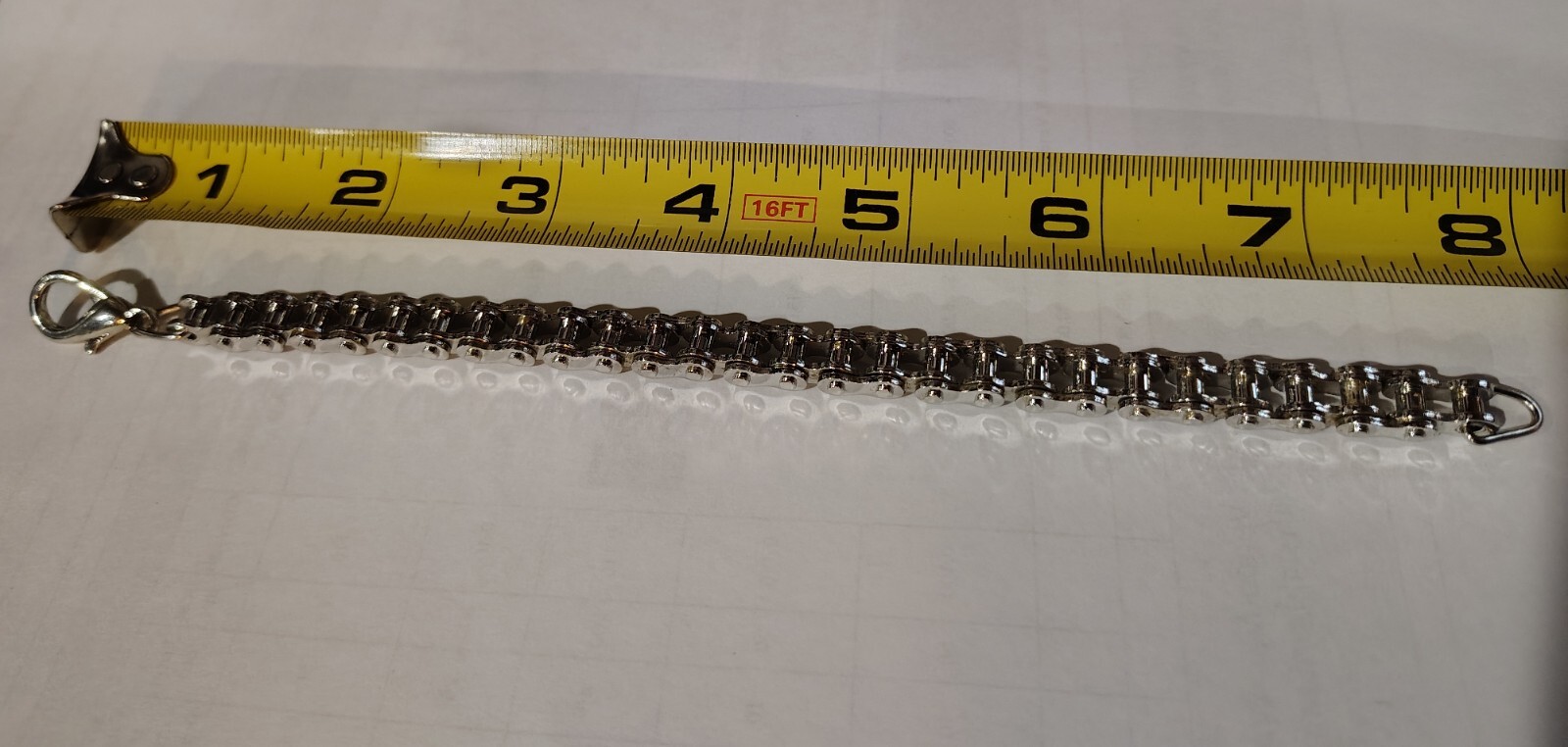 8″ Inch SOLID Steel Motorcycle Bike Chain Link Design Bracelet Punk Rock Jewelry
