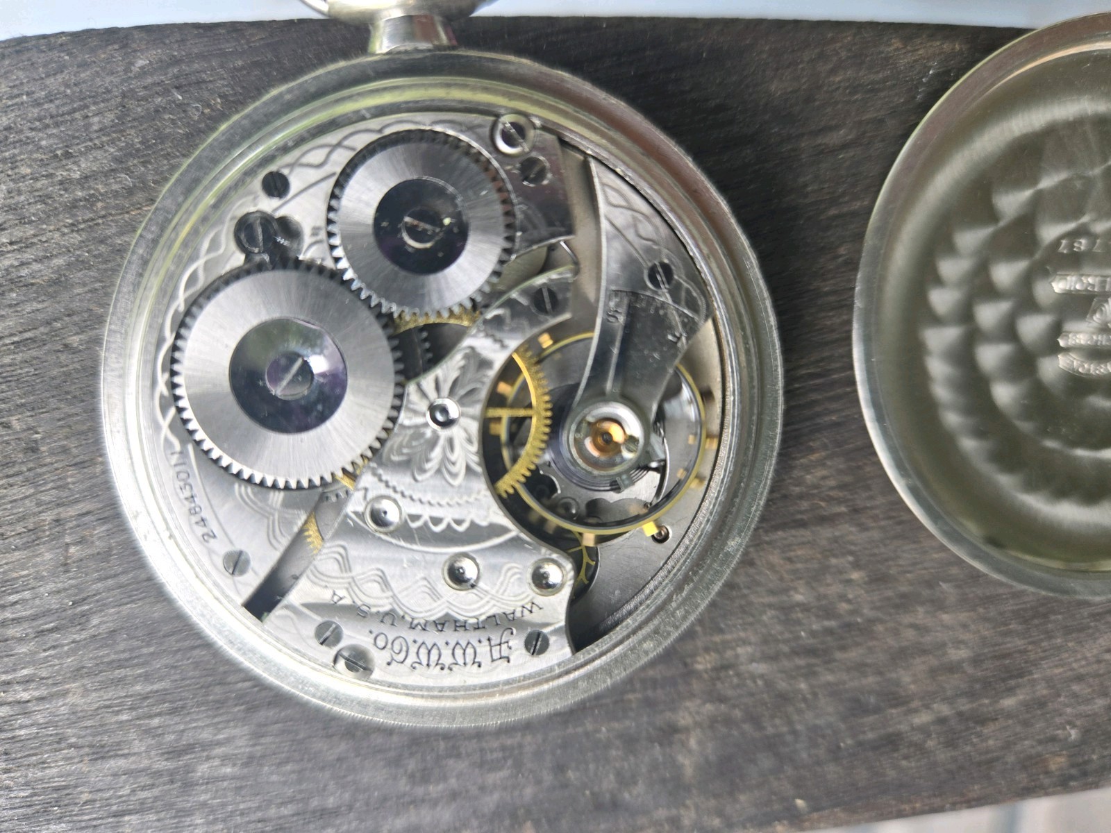 Antique 1925 WALTHAM Traveler Model 1908 16S 7J Pocket Watch WORKS