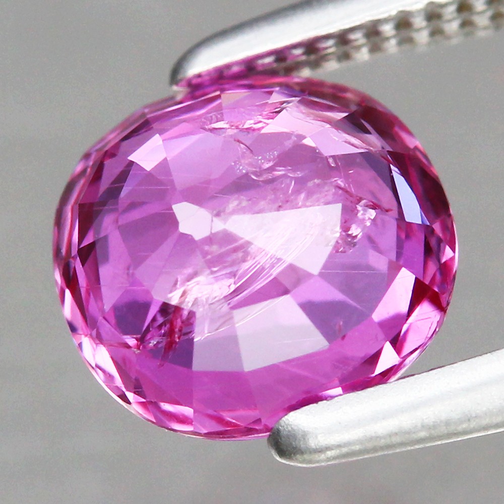 1.3ct Cushion 6.3×6.1mm Natural UNHEATED Hot Pink Sapphire – Mozambique, Africa