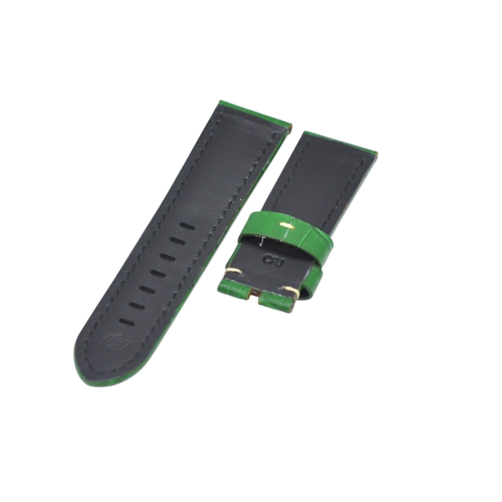 24x22mm Green Leather Watch Strap For Panerai Luminor Marina Submersible