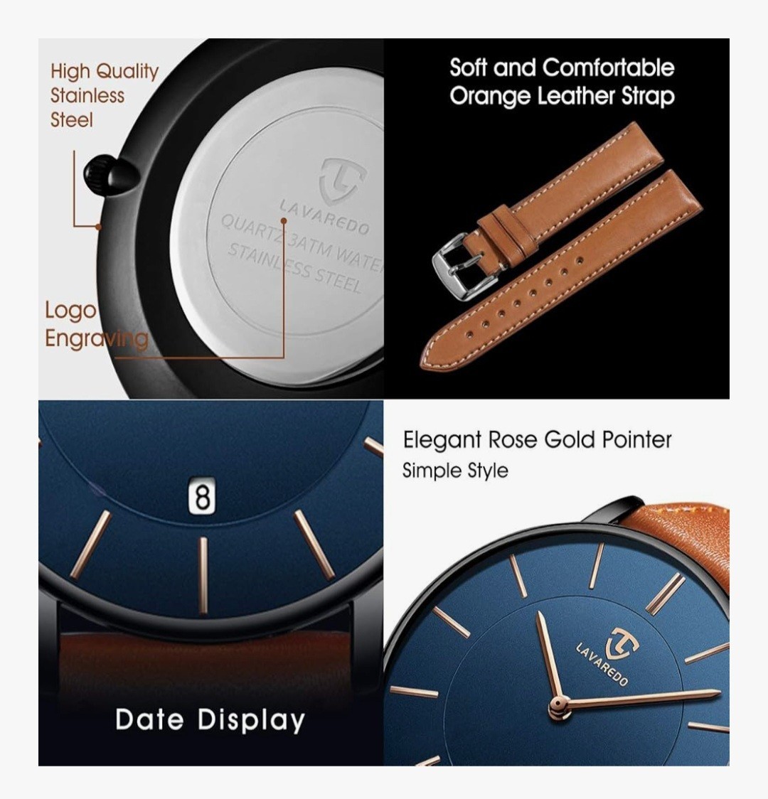 BEN NEVIS Slim Quartz Watch For Men With Leather Strap Waterproof Wristwatch