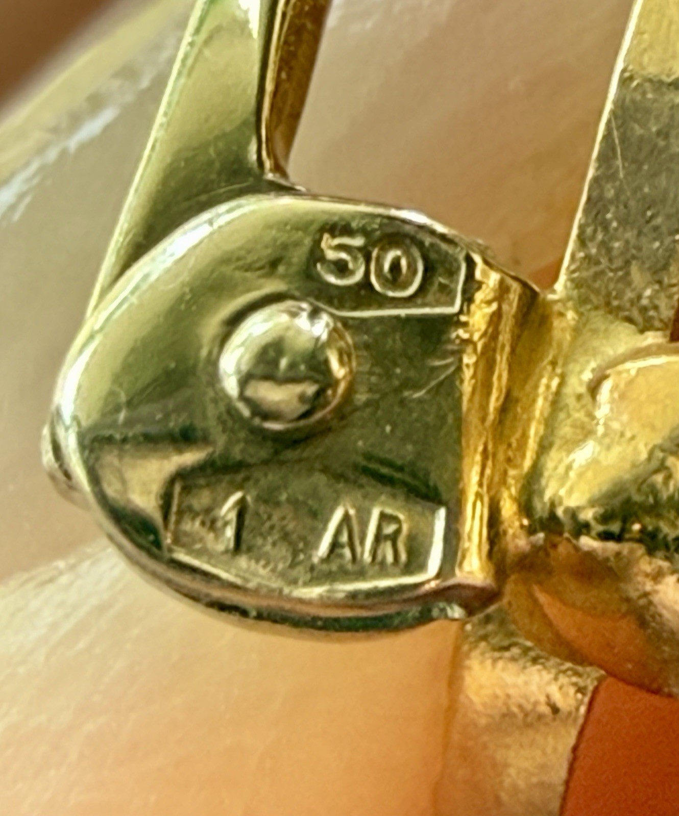 Vintage UNOAERRE 18K Gold Brooch Pin 750 AR BREV Italy 6.27g