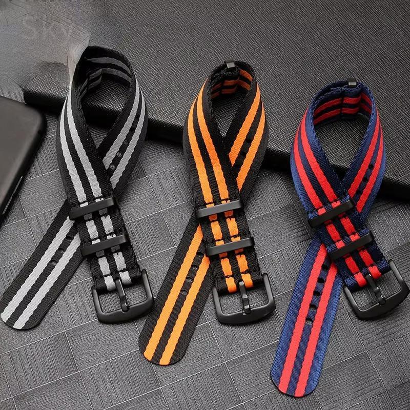 Military Nylon Watch Strap 20mm 22mm Band for Omega Diver 300M Seiko Casio Rolex