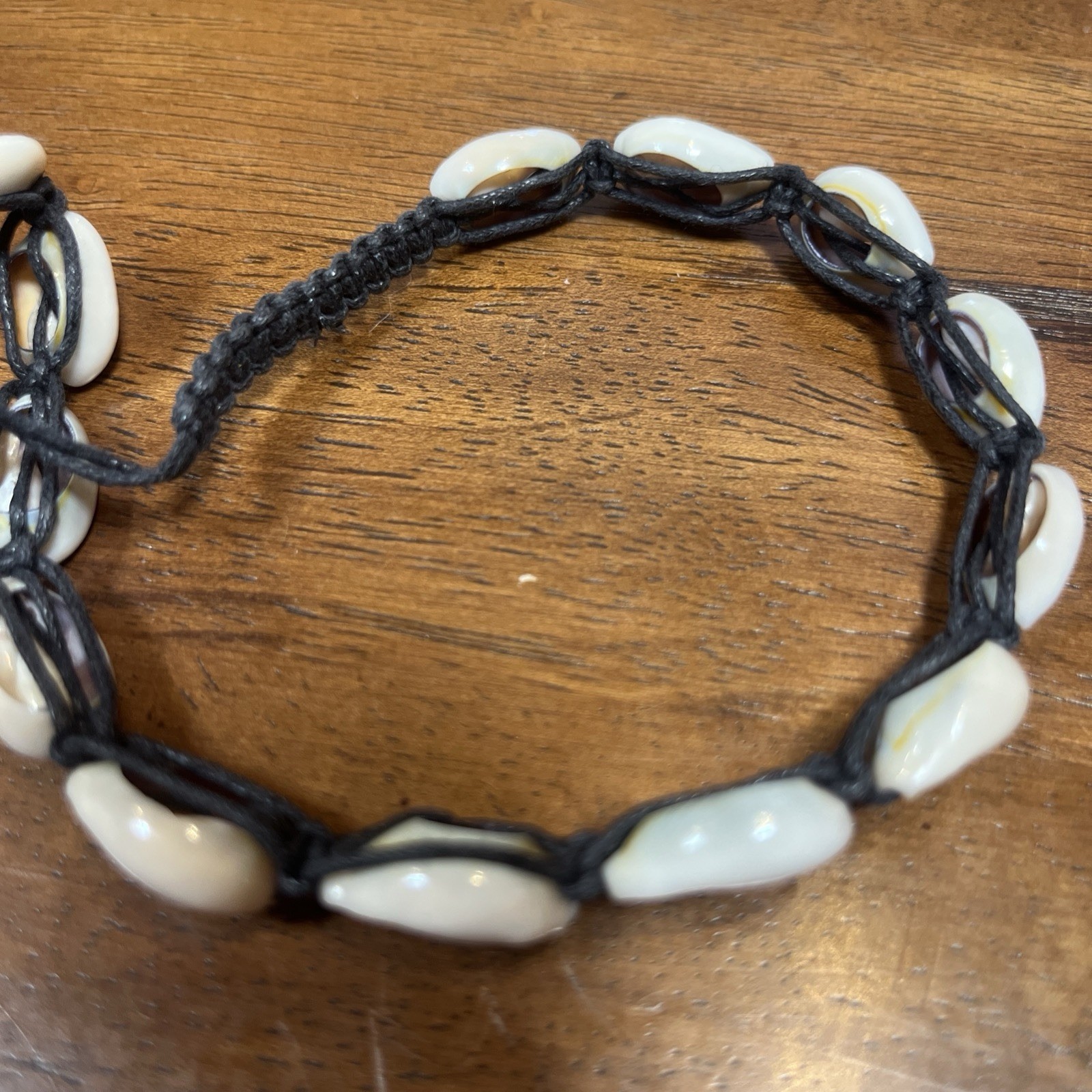 Vintage Handmade Cowrie Shell Choker Necklace Surfer Beach Hawaiian Boho