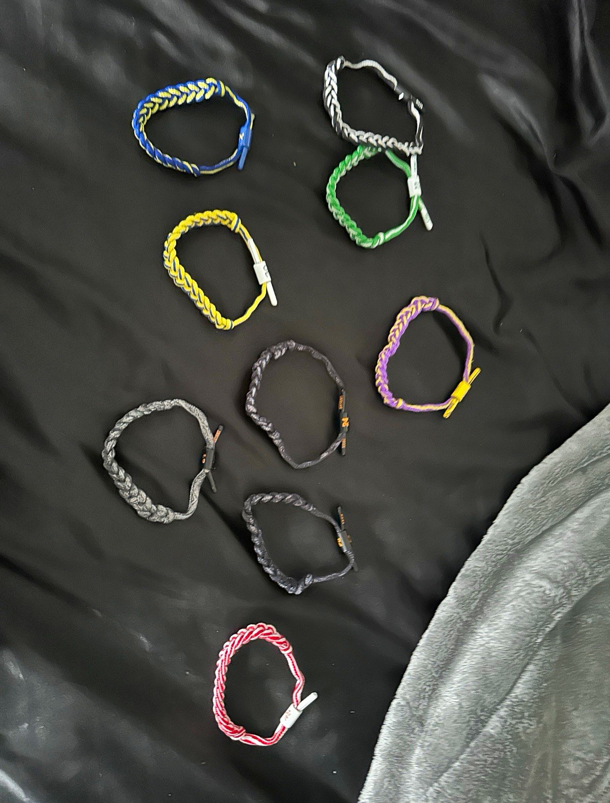 Nba Braided Cord Adjustable Bracelets Lot, Multicolor Assorted Wristbands