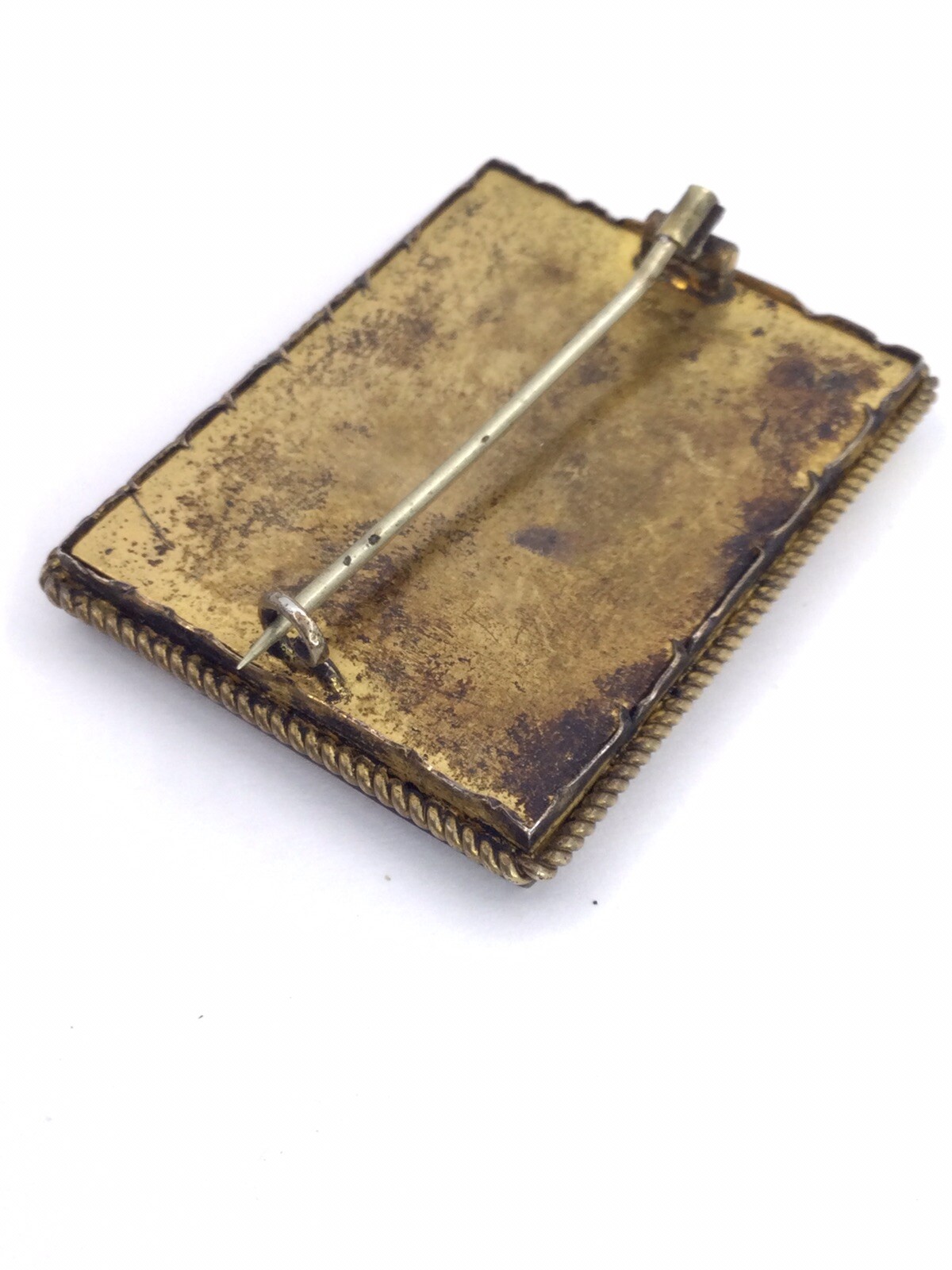 PETRA DURA LILYS PIN – GOLD FILLED VICTORIAN (V476)