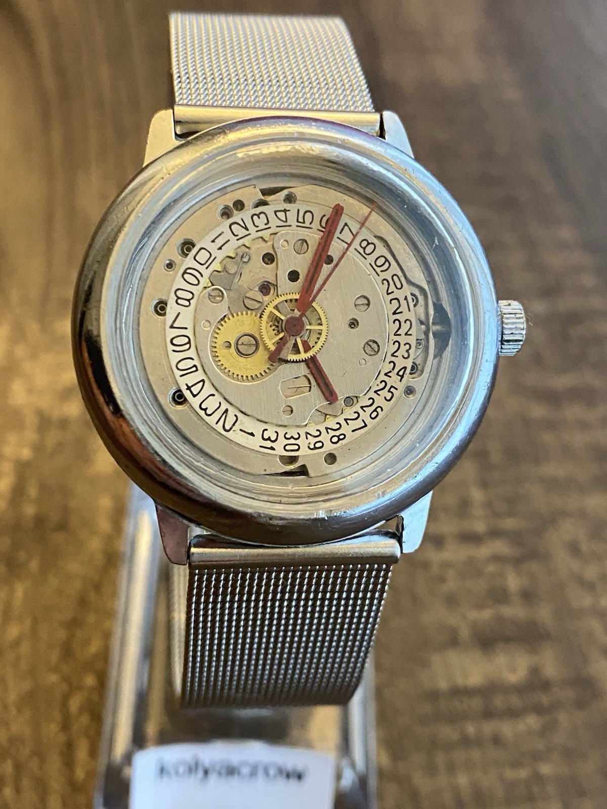 SLAVA SKELETON MYSTERY WATCH, COOL UNIQUE FUTURISTIC SPACE AGE STEAMPUNK