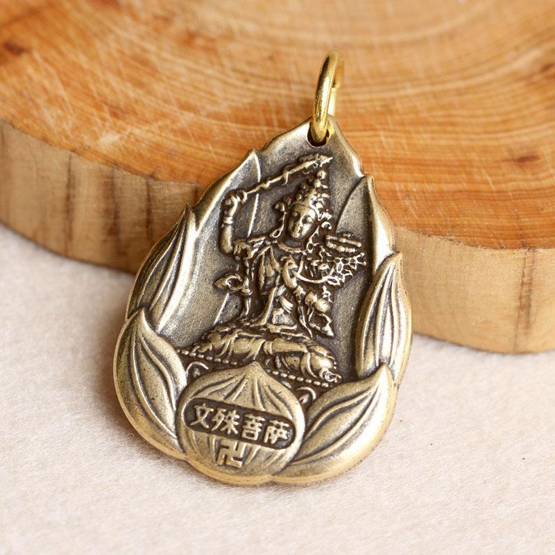 Brass Big Sun Buddha Statue, Eight Bodhisattvas Buddha Keychain
