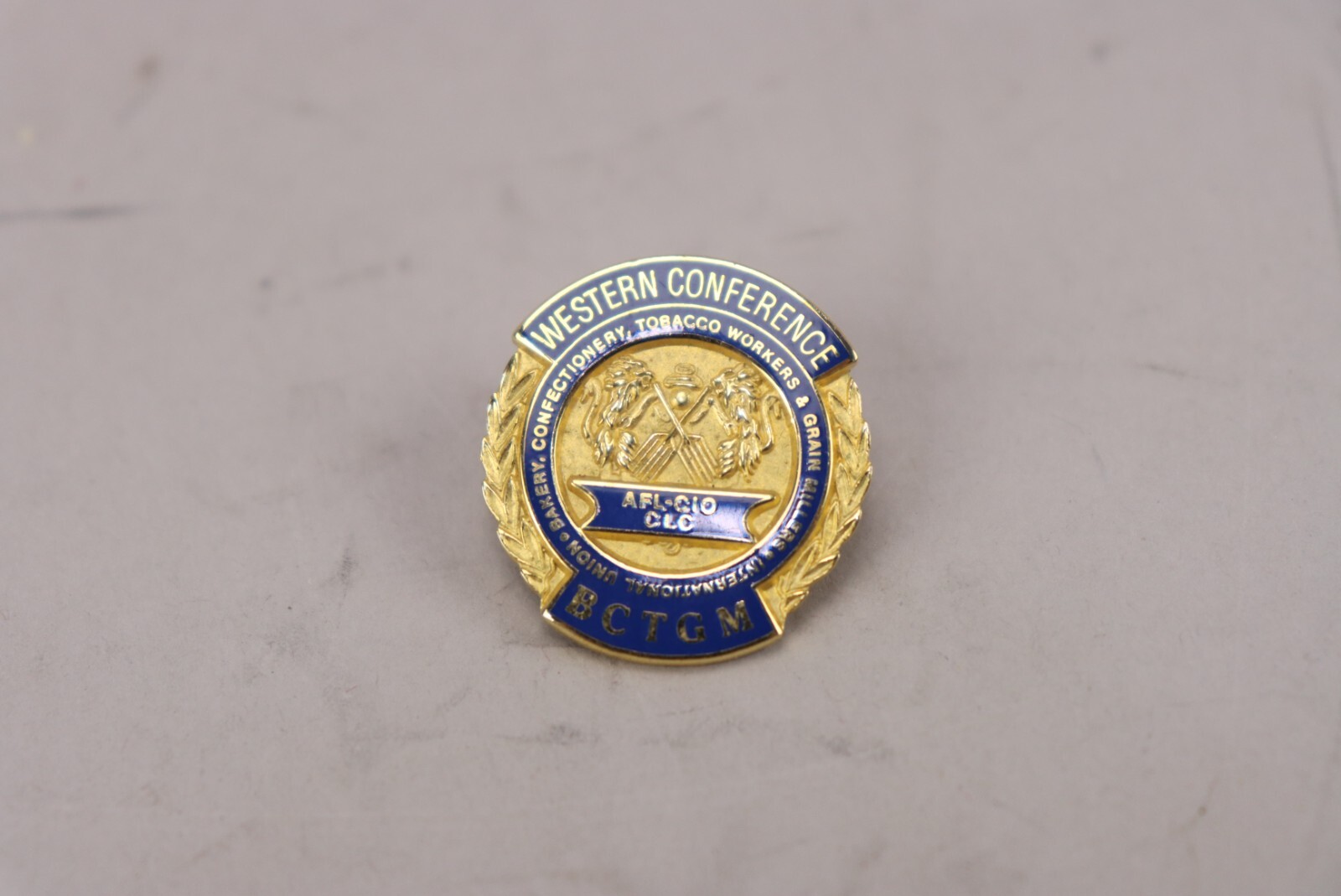 Lot of 14 Vtg Union Pins + Label BCT Bakery Hershey Tobacco Legion United Way
