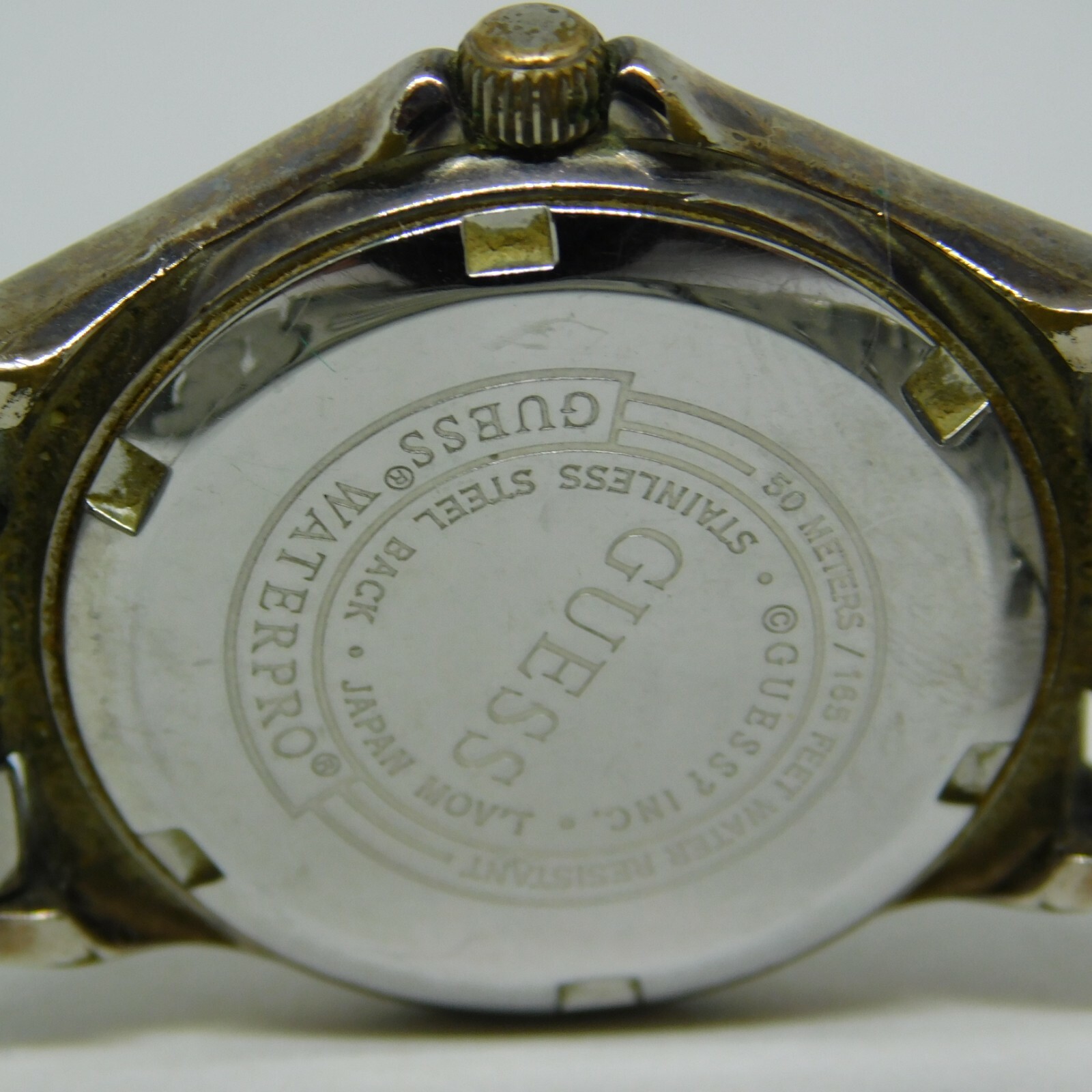 GUESS Waterpro Silver Tone Quartz Analog Ladies Watch Sz. 7″