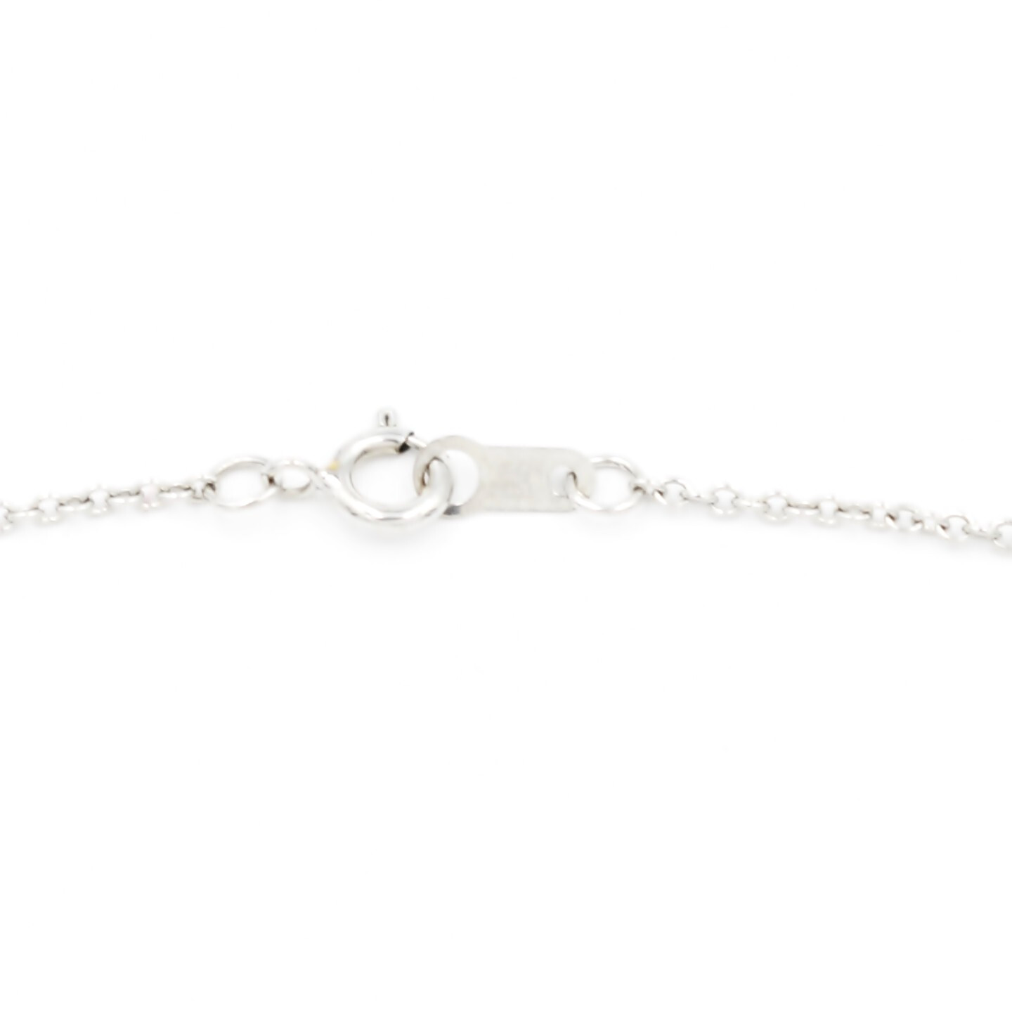 14k White Gold Intertwined Heart/Love Cable Chain Link Necklace 16 1/4″