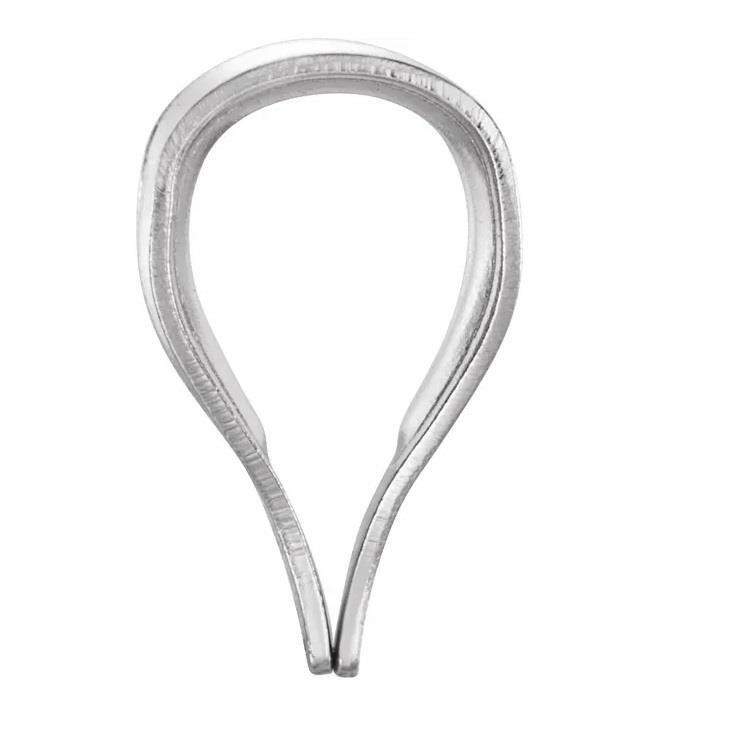 1 Piece 5mm x 3.75mm Open bail in 14K Yellow Gold or White Gold