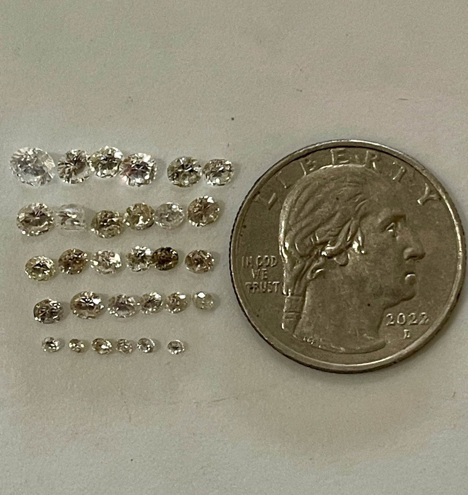 Lot of 30 Loose Diamonds – All Removed From 10k 14k 18k Scrap Gold Jewelry