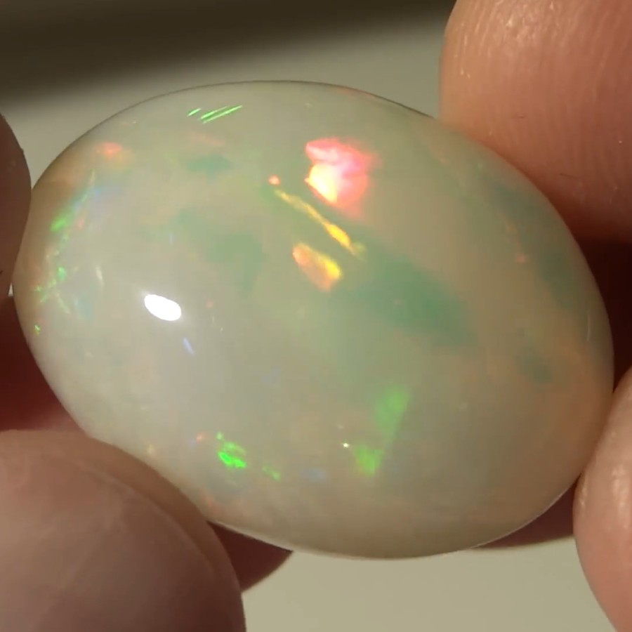 28.00 ct Silky Smooth Ethiopian Opal Cabochon for Cocktail Ring / Pendant -VIDEO