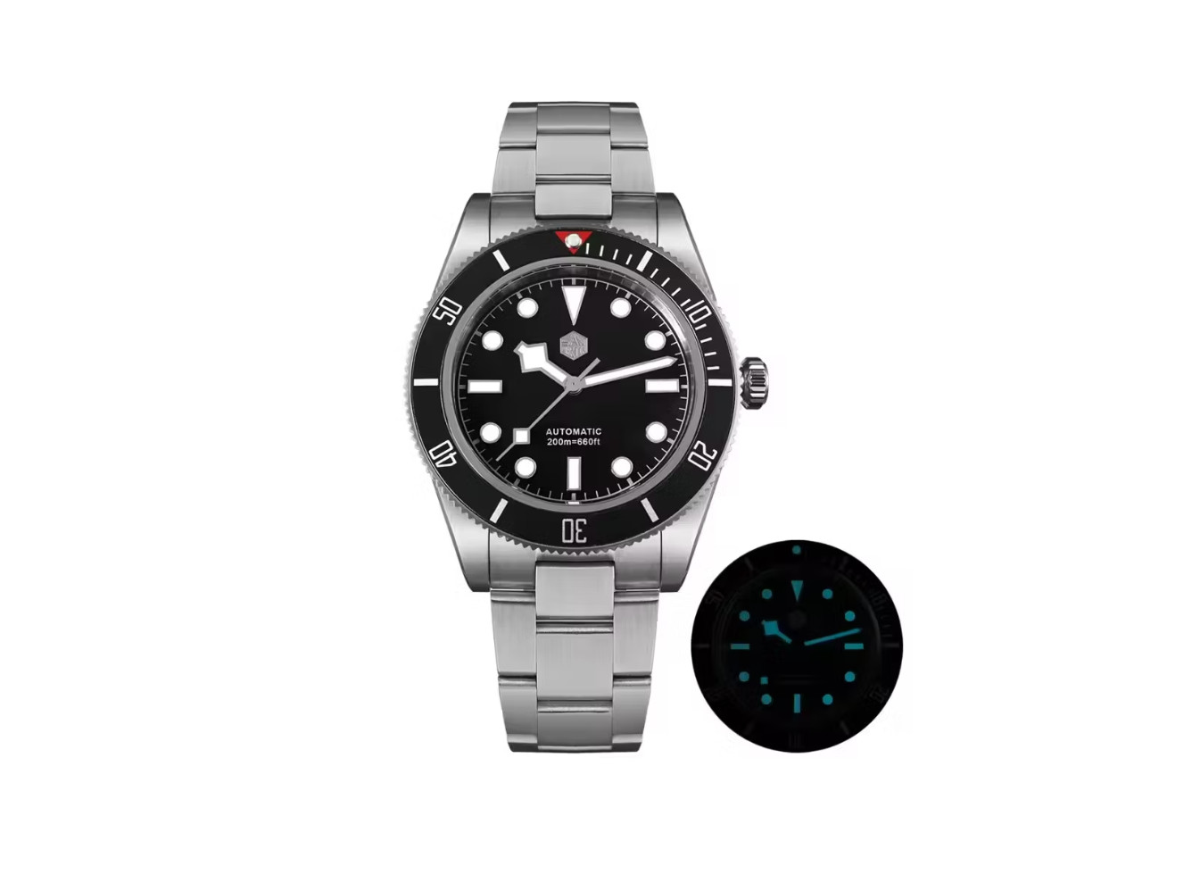 San Martin Automatic Watch SN0008-GD Matt Black, BB 58 Hommage, NH35, LAST ONE!