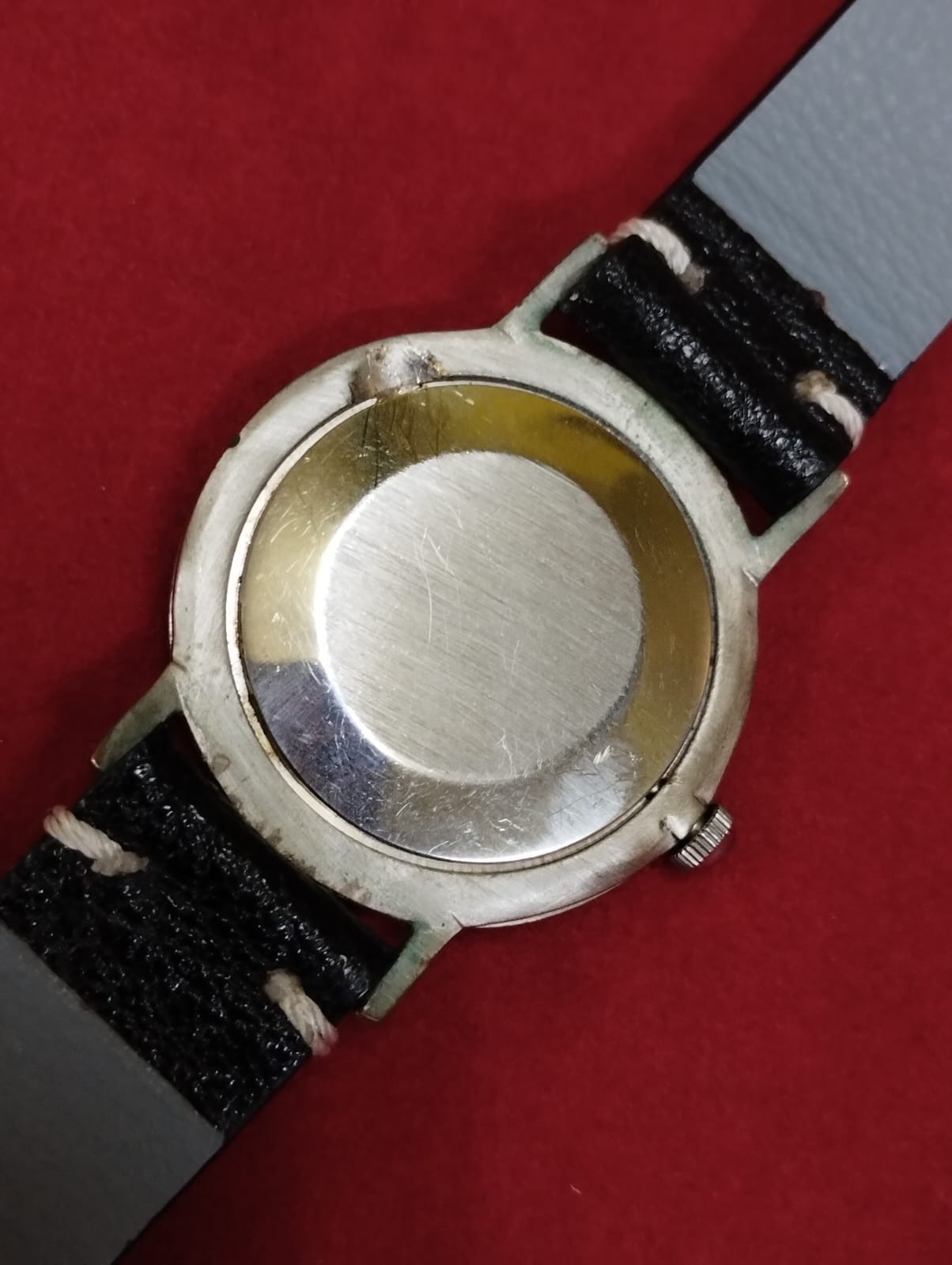Vintage Favre leuba Black color original men swiss working wrist watch.048 rare