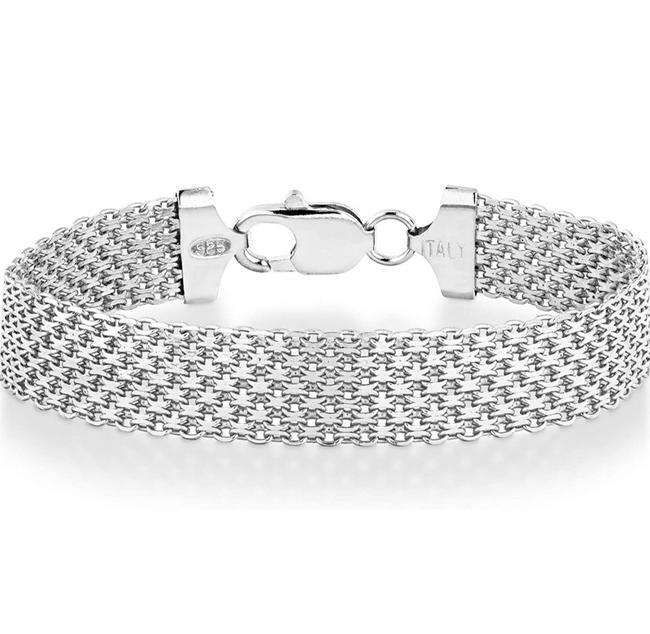 Italian Multi-Row Bismarck Mesh Link Bracelet 8in (13,30g)