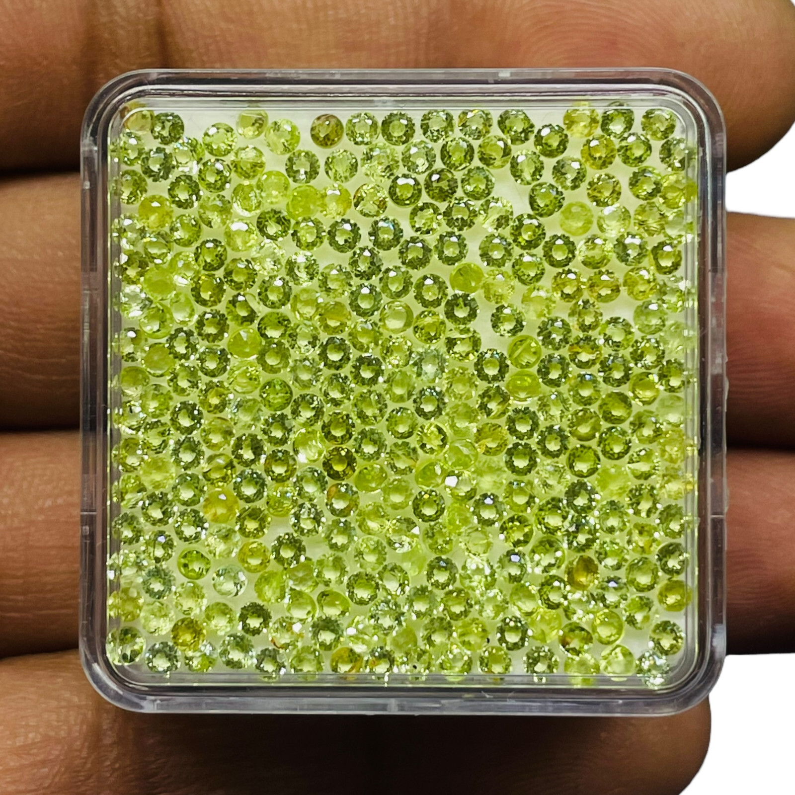 250 Pcs Natural Peridot 2mm Round Cut Loose Untreated Wholesale Gemstones Lot