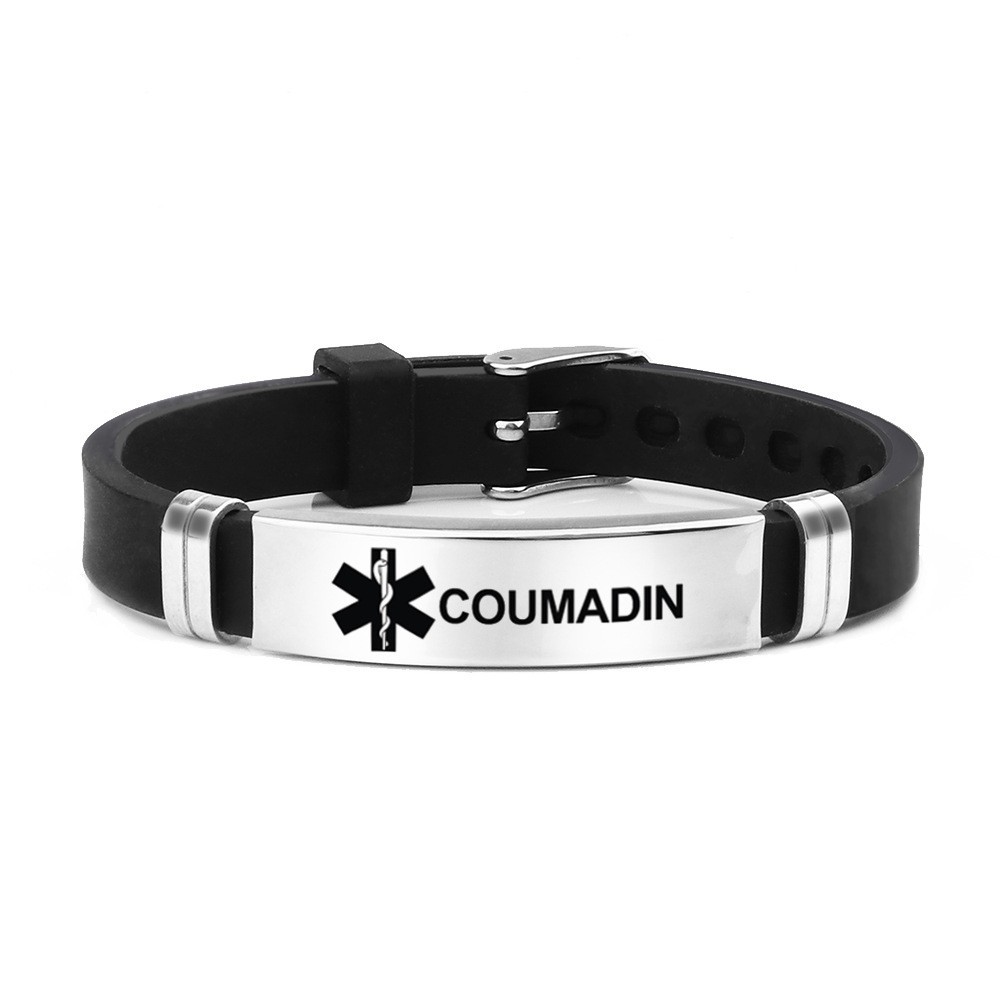 Custom Engraved Medical ID Bracelet Emergency Medical Alert Men’s Wristband