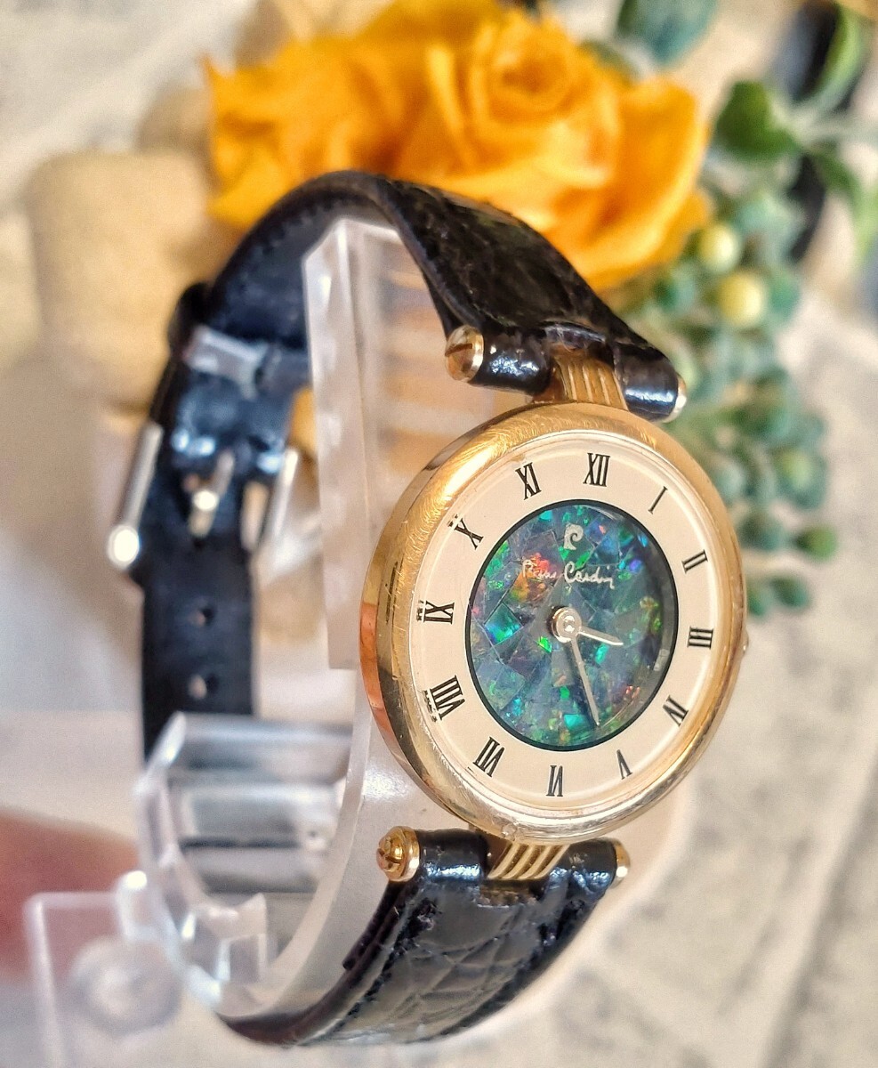 Operational Pierre Cardin Ladies’ Watch Opal Dial Roman Index Vintage Sparkling