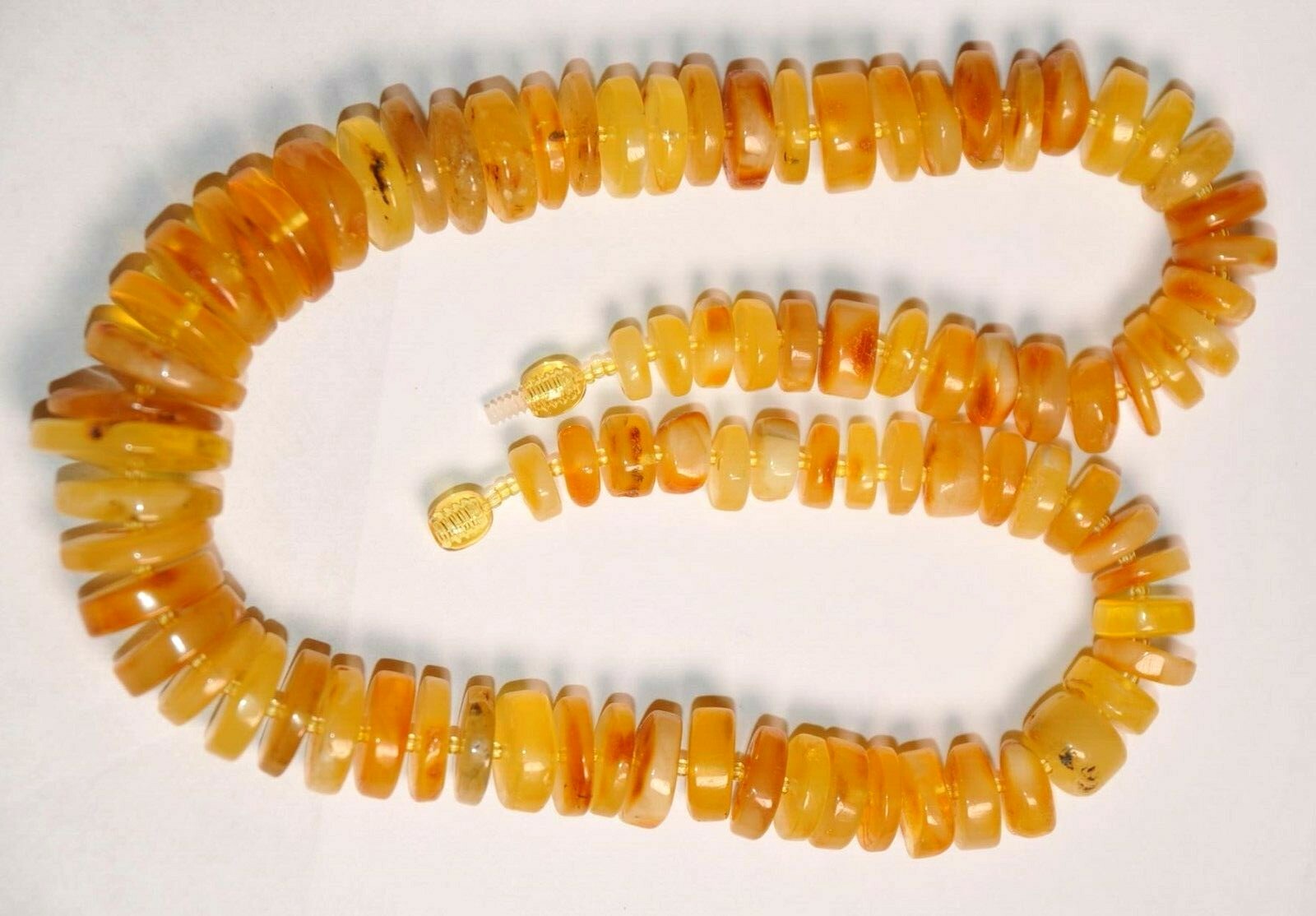 ✅51 cm =65gr RUSSIAN SOVIET BALTIC AMBER BEAD NECKLACE 琥珀 BRACELET STONE PENDANT