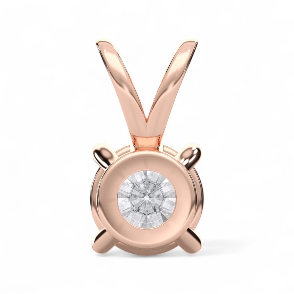 IGI Certified 1ct Round Lab Created Grown Diamond Pendant Necklace 14k Gold