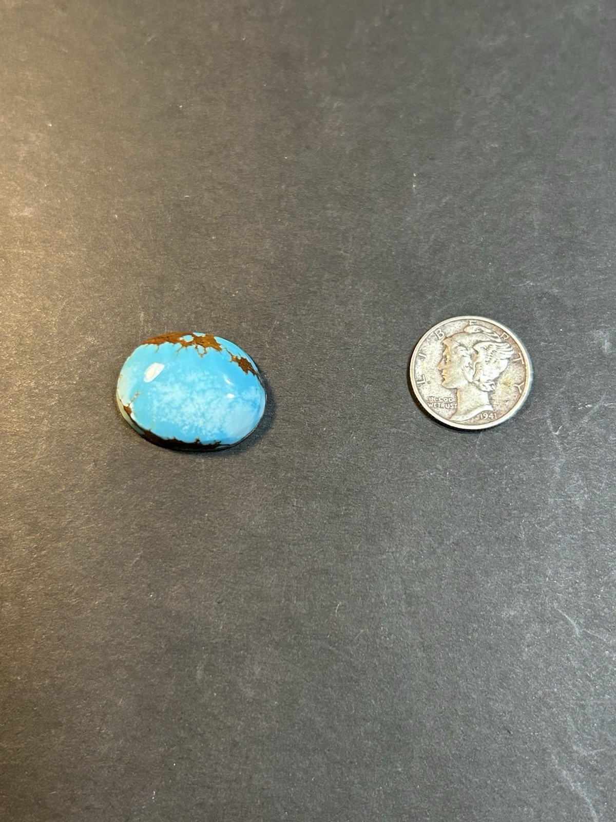 Egyptian Turquoise Cabochon, 17.0 carats, bright blue, ships from Arizona
