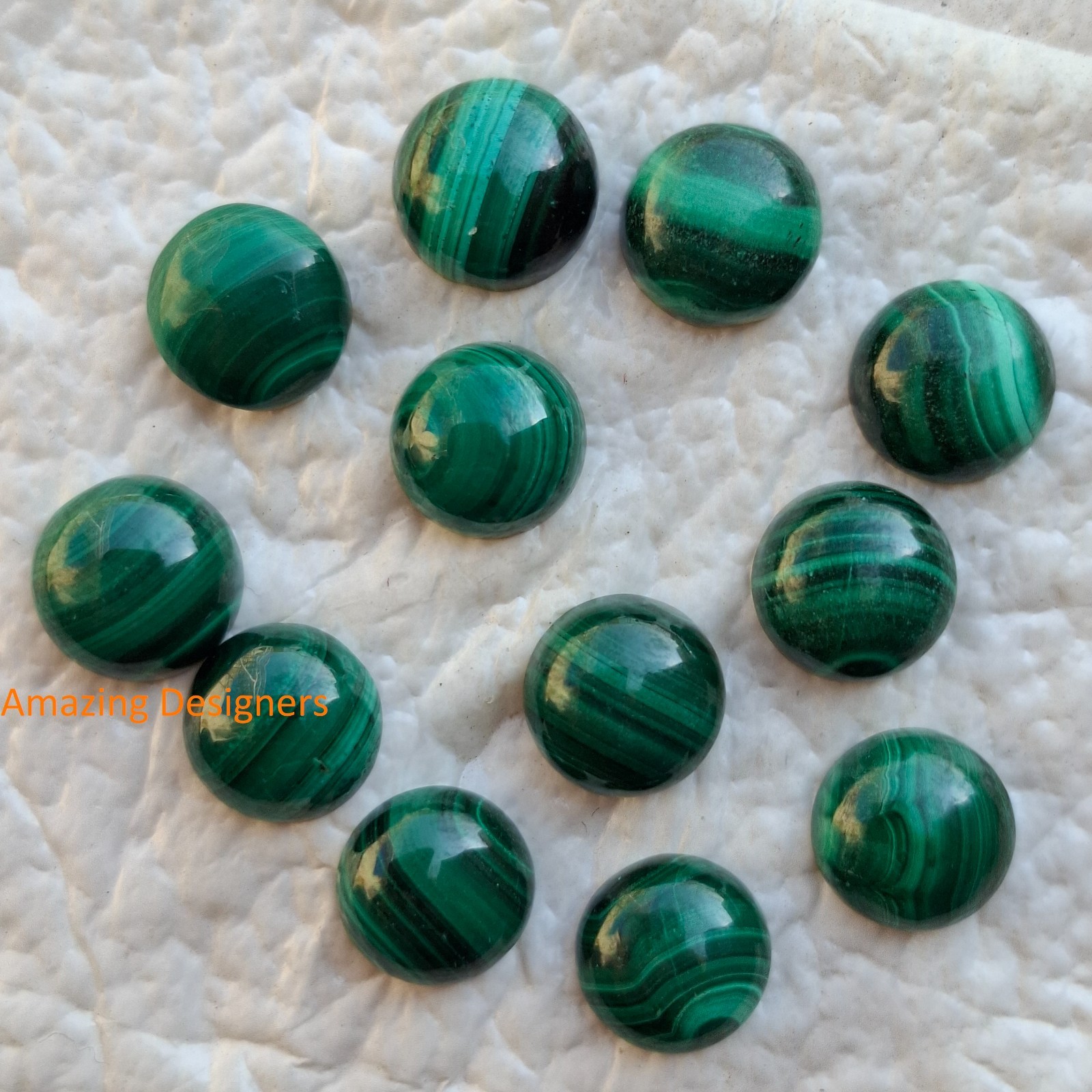 Natural Malachite Round Cabochon 5mm to 20mm Loose Gemstone